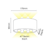 Vencha Lighting Opula 3 Wall Light-WH-5K