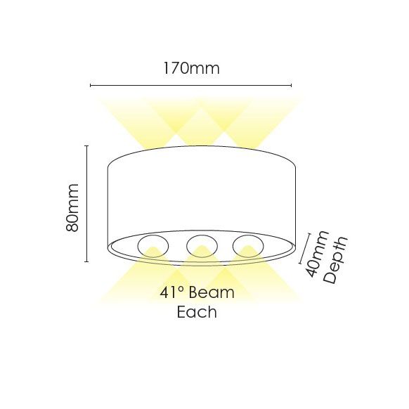 Vencha Lighting Opula 3 Wall Light-WH-5K