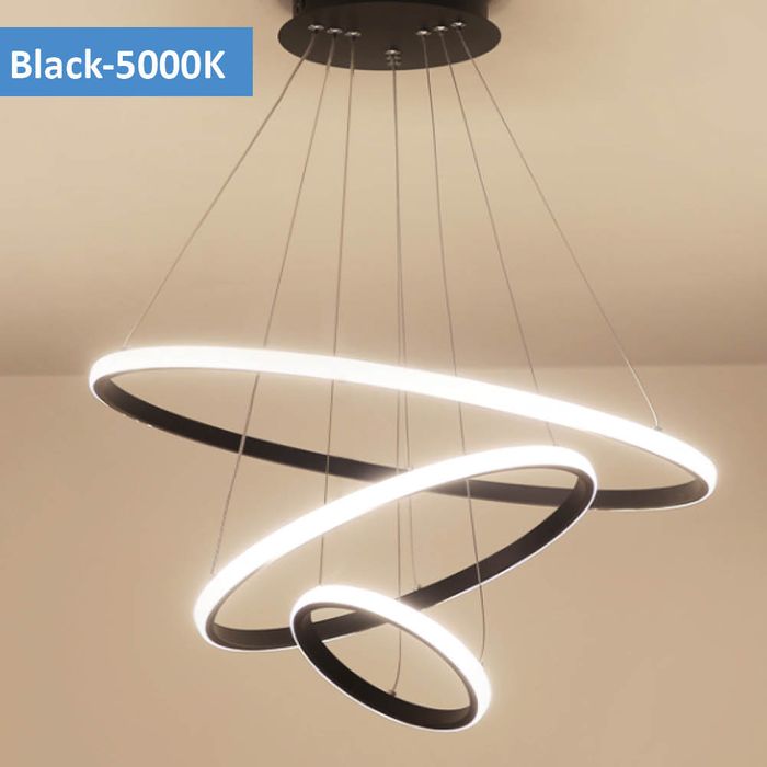 Vencha Lighting Crown 3 Ring - Black - 5K
