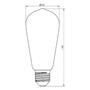 Vencha Lighting Pear ST64 4w LED Filament - E27 - 4500K