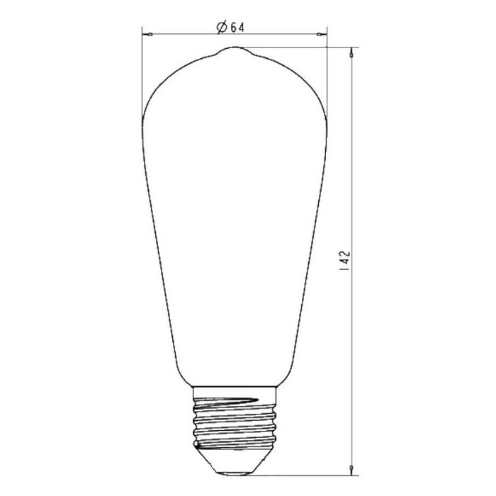 Vencha Lighting Pear ST64 4w LED Filament - E27 - 4500K