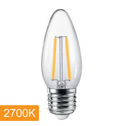Vencha Lighting Candle C35 4w LED Filament - E27 - 2700K