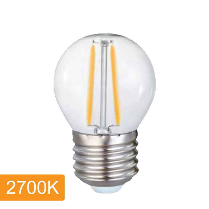 Vencha Lighting Fancy Round P45 4w LED Filament - E27 - 2700K