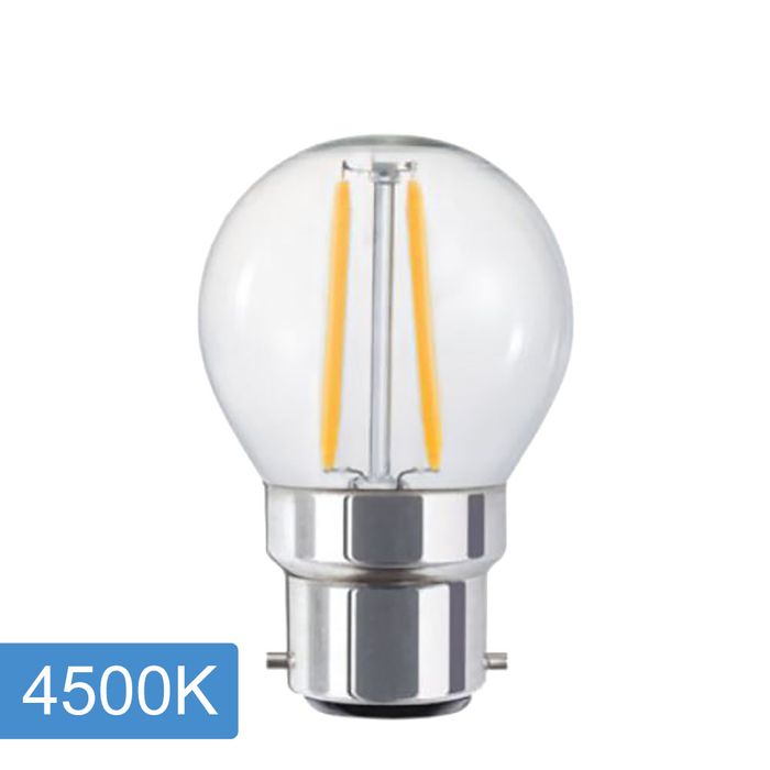 Vencha Lighting Fancy Round P45 4w LED Filament - B22 - 4500K