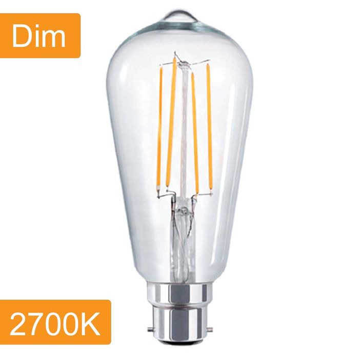 Vencha Lighting Pear ST64 4w LED Filament - Dim - B22 - 2700K