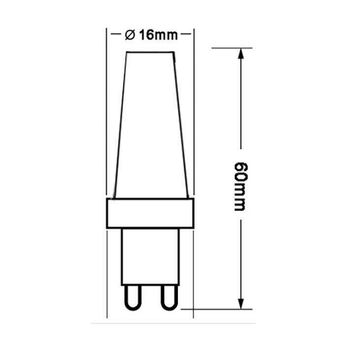 Vencha Lighting G9 3w LED Filament - 3000K
