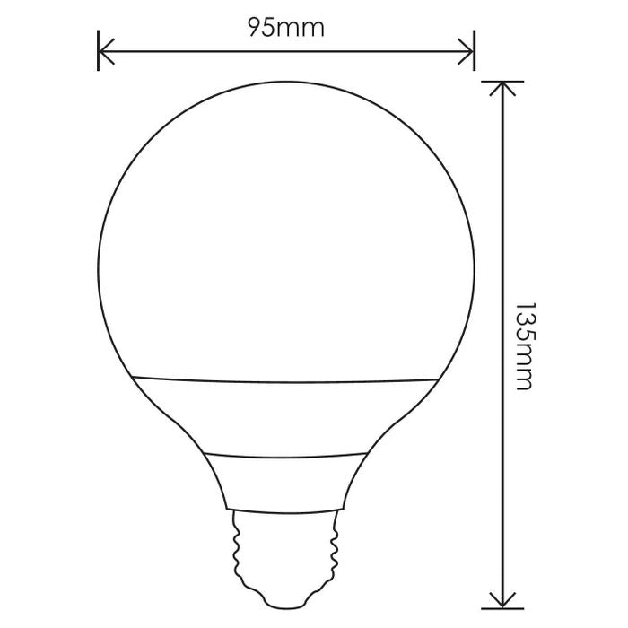 Vencha Lighting G95 15w LED Lamp - E27 - 3000K
