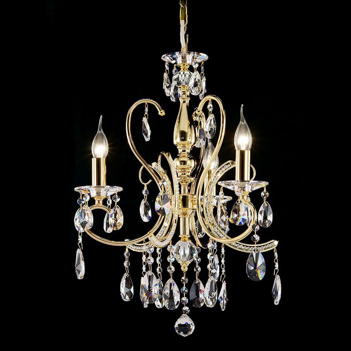 Vencha Lighting Asfour Crystal Chandelier - 2013-18"-3L-873-GD
