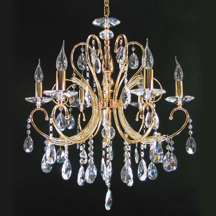 Vencha Lighting Asfour Crystal Chandelier - 2013-24"-6L-873-GD