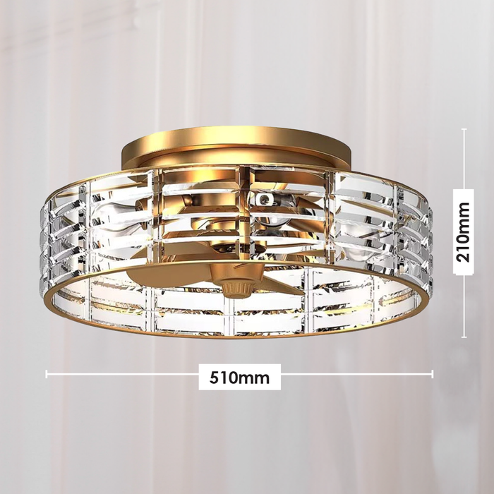 Vencha Lighting Odyssey Light Fan - Gold