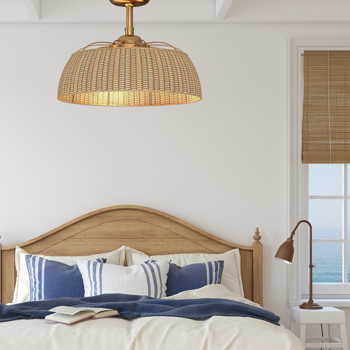 Vencha Lighting Harlow Light Fan - Gold