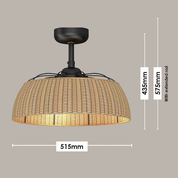 Vencha Lighting Harlow Light Fan - Black