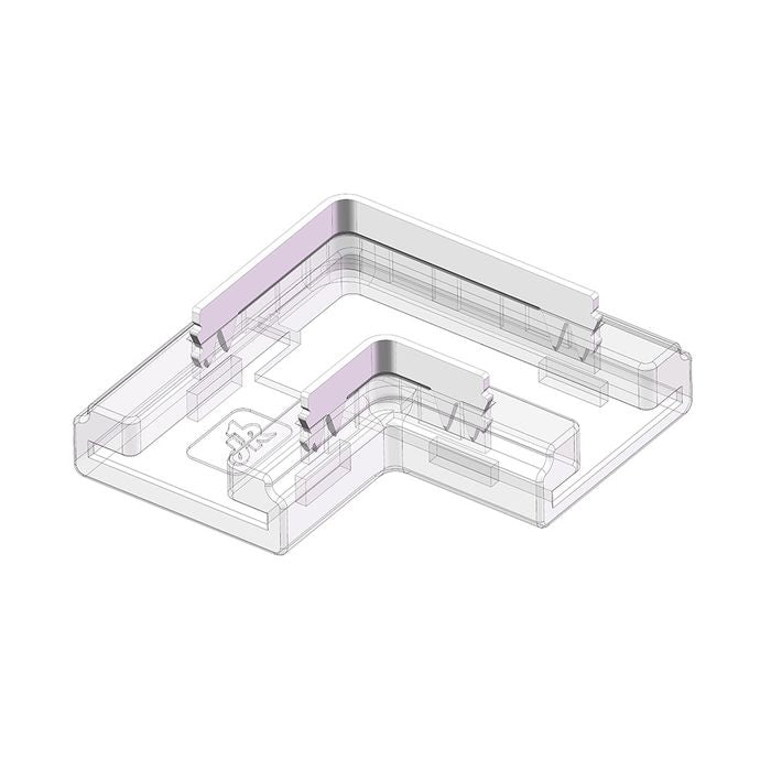 Vencha Lighting 8mm L-Shape Strip to Strip Connector - 5 Pack