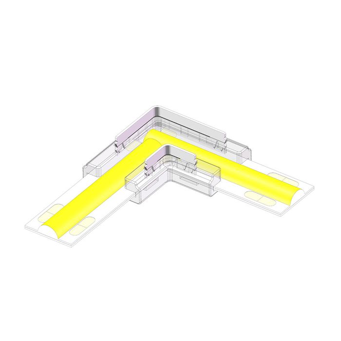 Vencha Lighting 8mm L-Shape Strip to Strip Connector - 5 Pack
