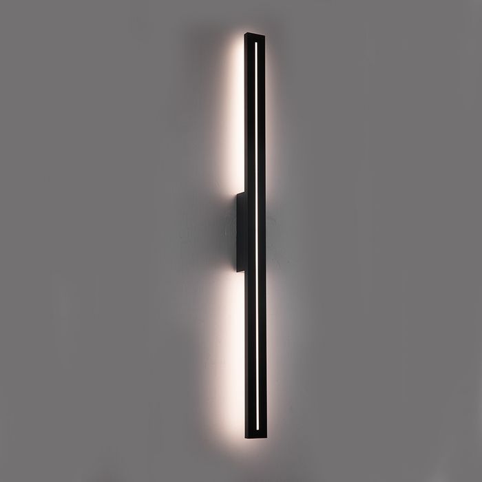 Vencha Lighting Edgar External Wall Light - 100cm - Black