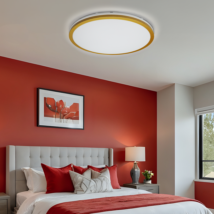 Vencha Lighting Hector-380 IP65 LED Ceiling Light - Gold