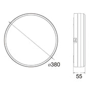 Vencha Lighting Hector-380 IP65 LED Ceiling Light - Gold