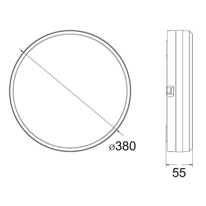 Vencha Lighting Hector-380 IP65 LED Ceiling Light - Gold