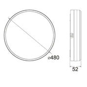 Vencha Lighting Hector-480 IP65 LED Ceiling Light - Black