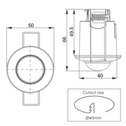 Vencha Lighting Hawk-360W Recessed Sensor - White