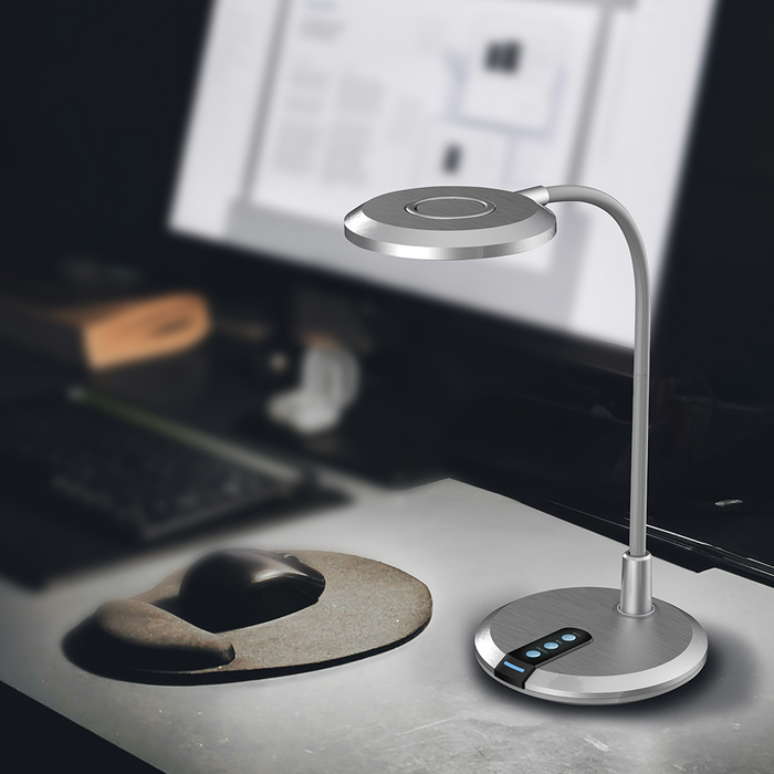 Vencha Lighting Brad 8w LED Desk Lamp - Silver
