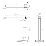 Vencha Lighting Bruce 10w LED Desk Lamp - Black