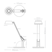 Vencha Lighting Hilda 8w LED Desk Lamp - Black-Nickel