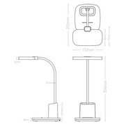 Vencha Lighting Penchi 10w LED Desk Lamp - Blue