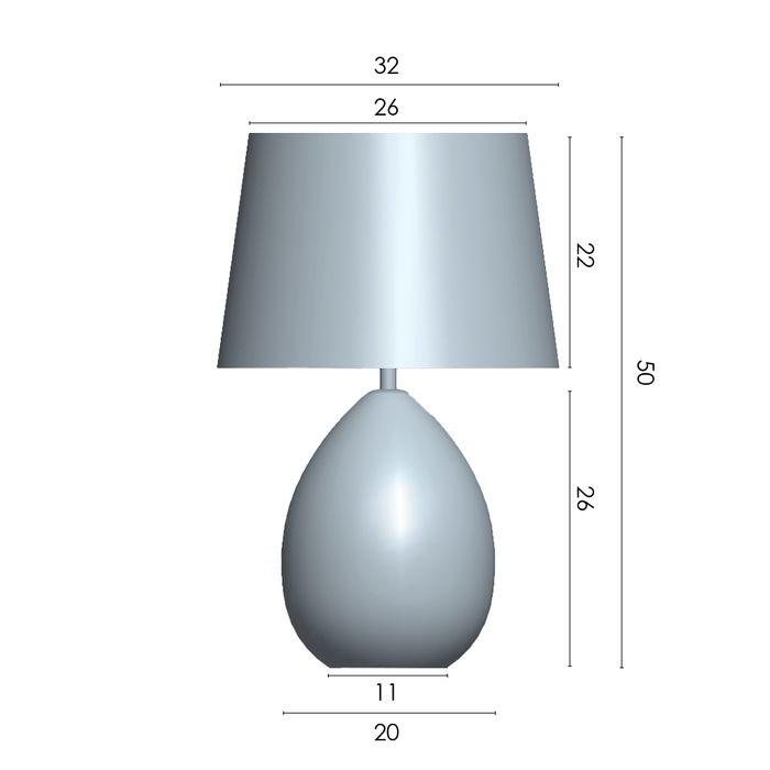 Vencha Lighting Bev Table Lamp - Grey