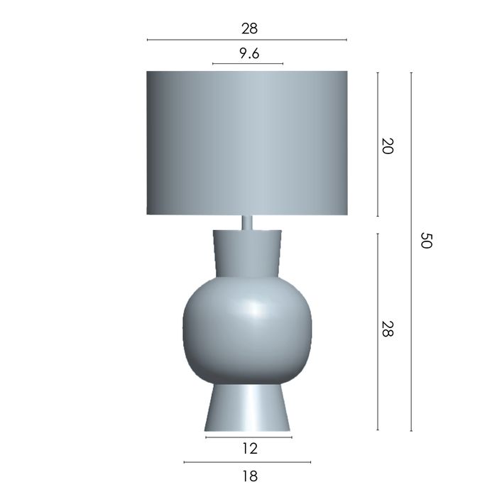 Vencha Lighting Karina Table Lamp - Light Stone