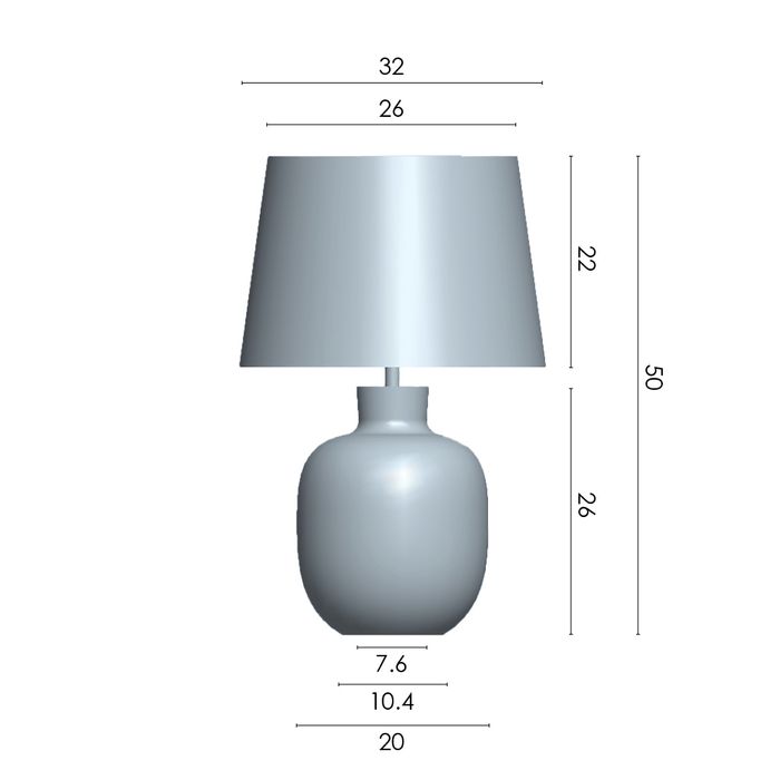 Vencha Lighting Ash Table Lamp