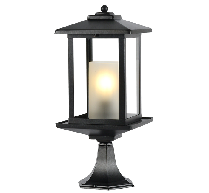 Vencha Lighting Barnet Exterior Pillar Mount - Black