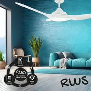 Vencha Lighting Raven RWS 46 DC Ceiling Fan - White