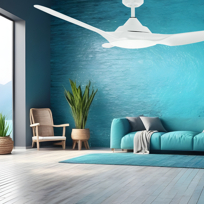 Vencha Lighting Raven RWS 46 DC Ceiling Fan - White