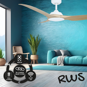 Vencha Lighting Raven RWS 52 DC Ceiling Fan - Oak