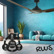 Vencha Lighting Raven RWS 64 DC Ceiling Fan - Walnut