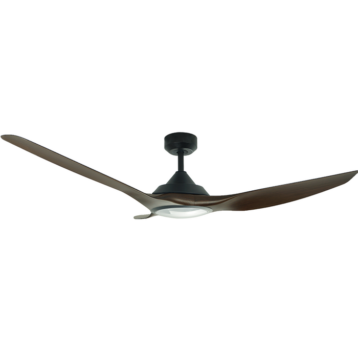 Vencha Lighting Raven RWS 64 DC Ceiling Fan - Walnut