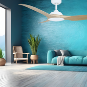 Vencha Lighting Raven RWS 64 DC Ceiling Fan - Oak