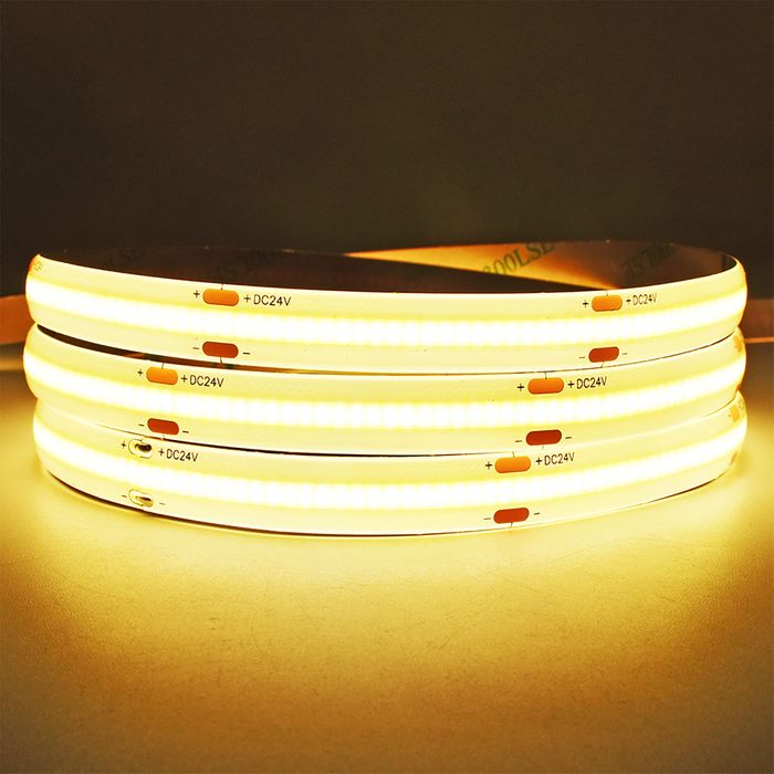 Vencha Lighting 10w COB Long Run LED Strip Light - 24v - IP65 - 1m - 3000K