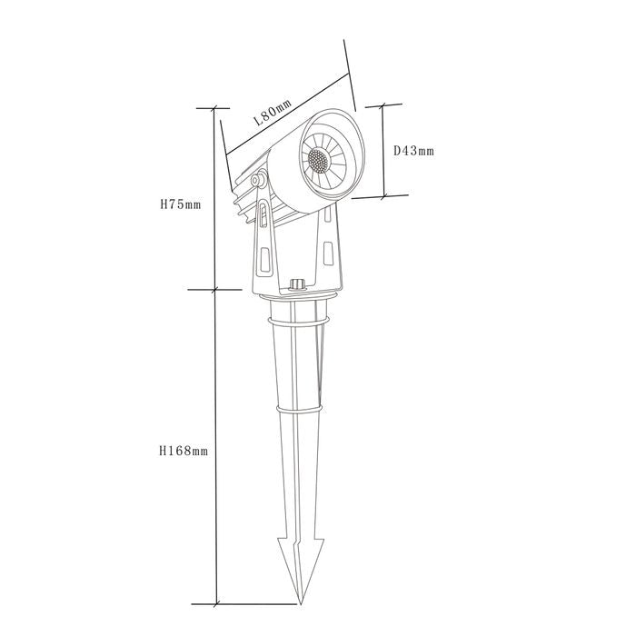 Vencha Lighting Thorn 3w Garden Spike - 6000K