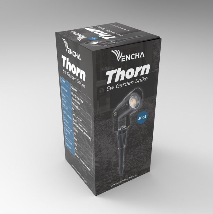 Vencha Lighting Thorn 6w Garden Spike - 3CCT