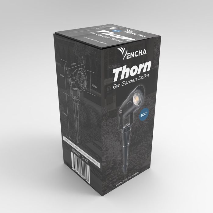 Vencha Lighting Thorn 6w Garden Spike - 3CCT