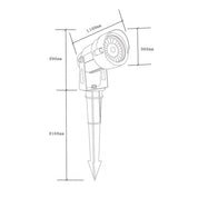 Vencha Lighting Thorn 12w Garden Spike - 3CCT