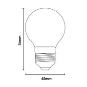 Vencha Lighting Fancy Round P45 4w LED Filament - Frost - Dim -  E27 - 6000K
