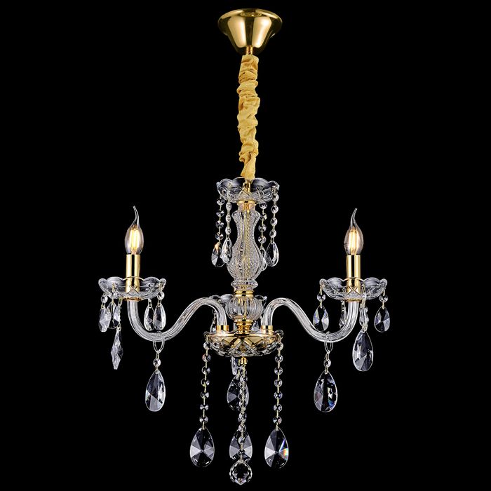 Vencha Lighting Bromley Crystal Chandelier - 3 Light