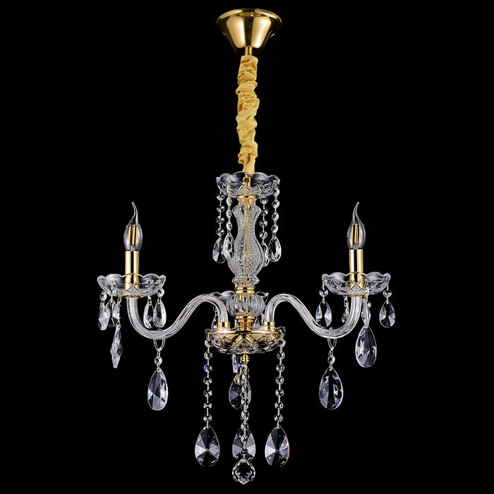 Vencha Lighting Bromley Crystal Chandelier - 3 Light