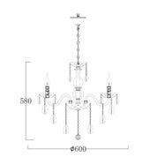 Vencha Lighting Bromley Crystal Chandelier - 3 Light