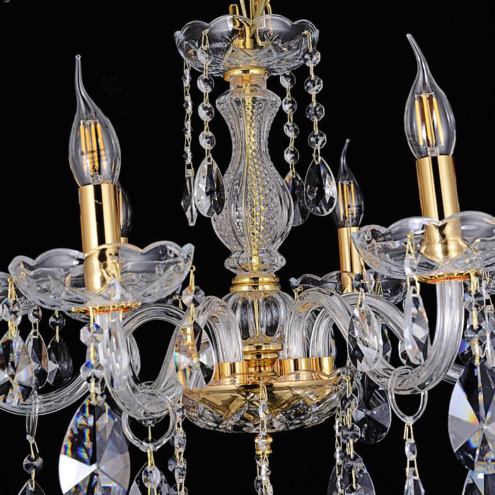 Vencha Lighting Bromley Crystal Chandelier  - 6 Light