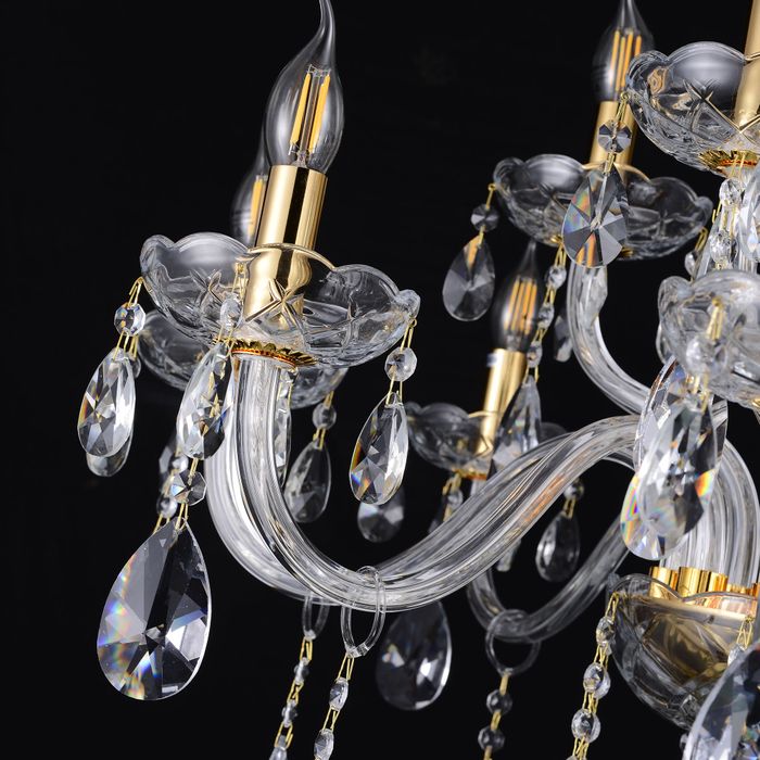 Vencha Lighting Bromley Crystal Chandelier  - 8-4 Light