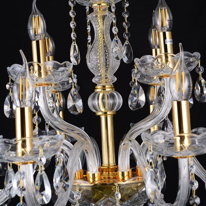 Vencha Lighting Bromley Crystal Chandelier  - 8-4 Light